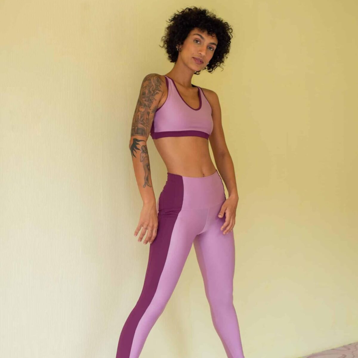 Legging Duo Lilás e Bordô