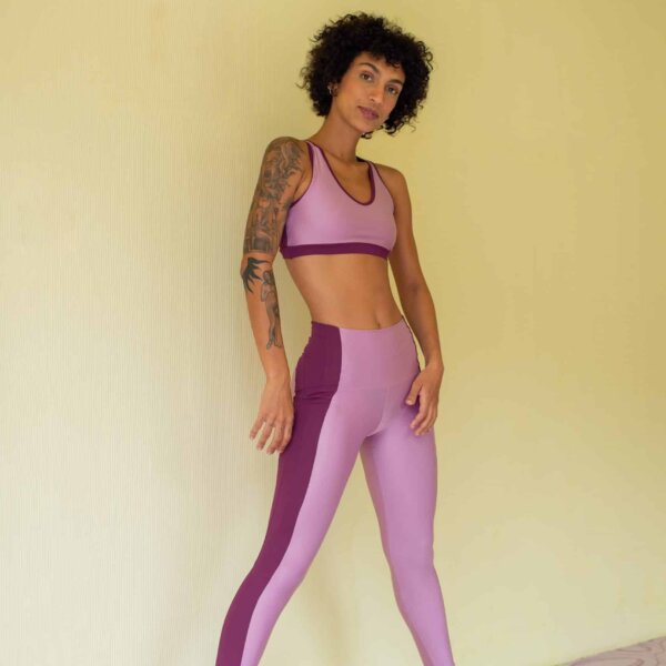 Legging Duo Lilás e Bordô
