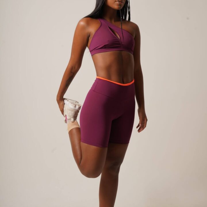 Alternative view of Biker Pala Bordô e Tangerina