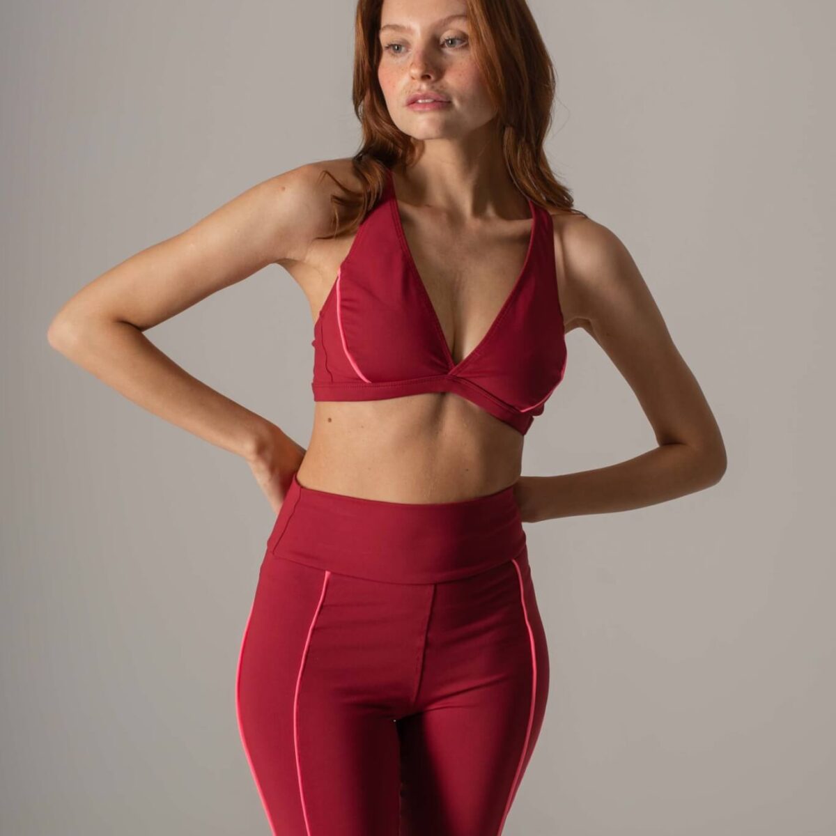 Alternative view of Top Line Marsala Com Rosa Neon