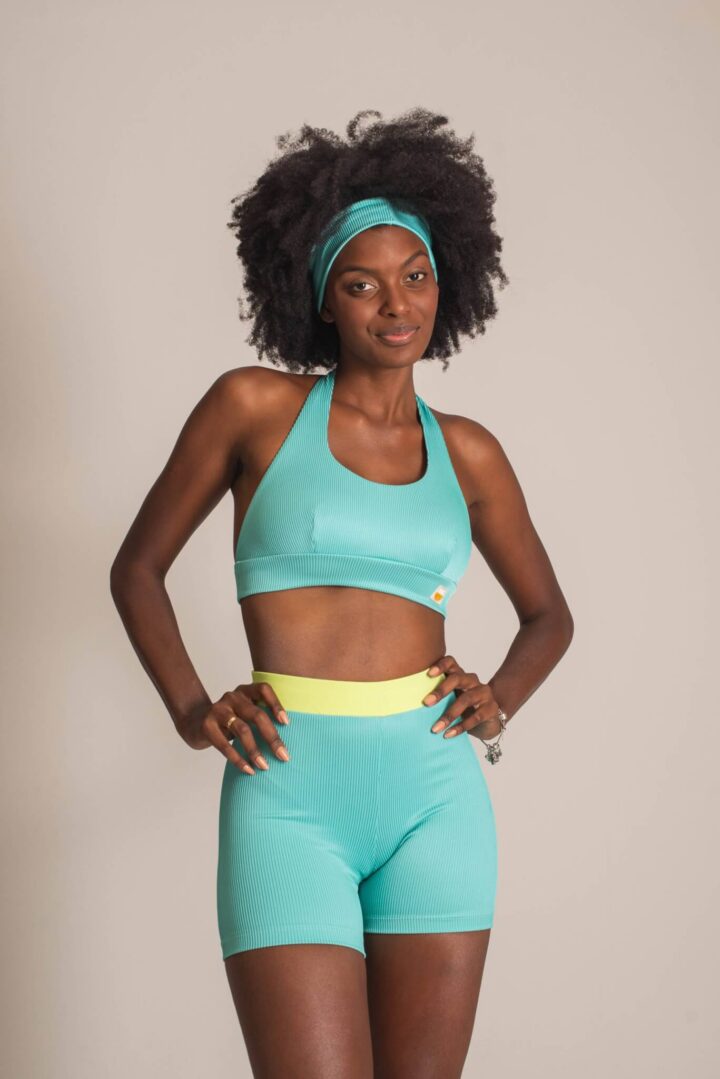 Short Honey Turquesa e Lima