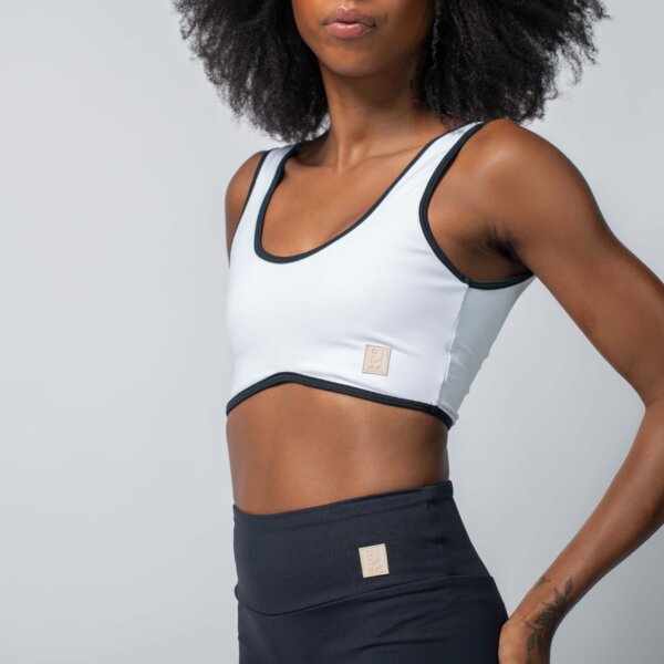 Top Amis Branco com Preto