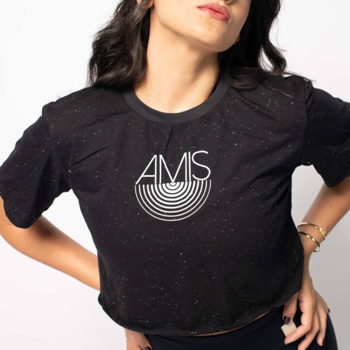 Blusa Crop Amis Preto