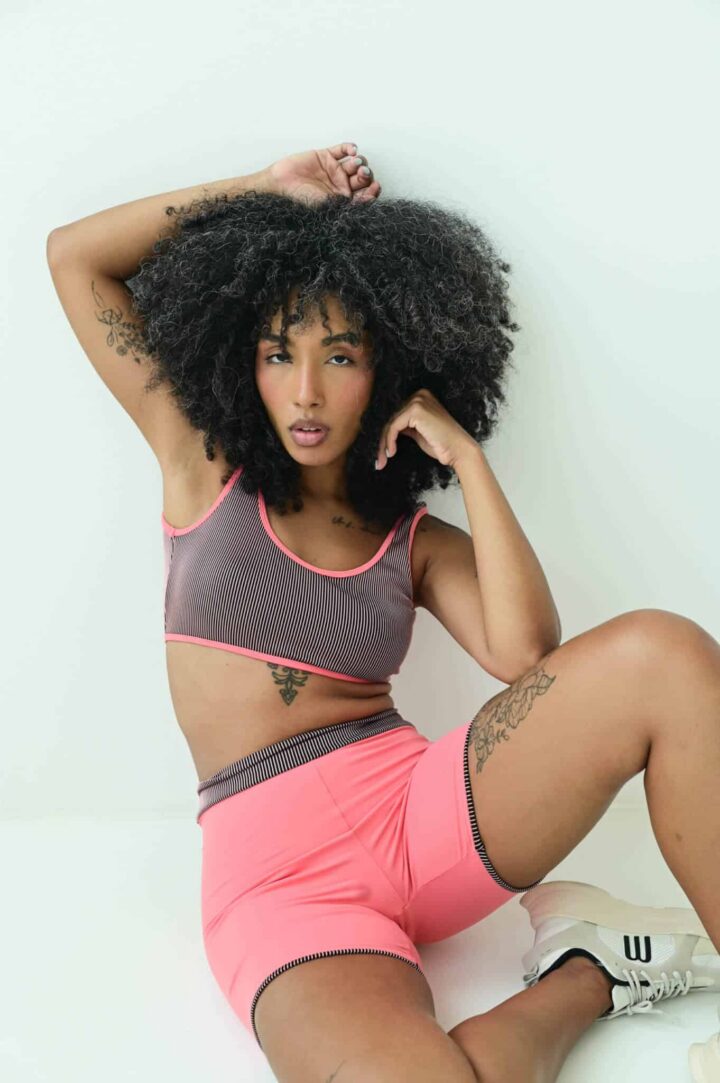 Top Squash Coral Pink Com Listras