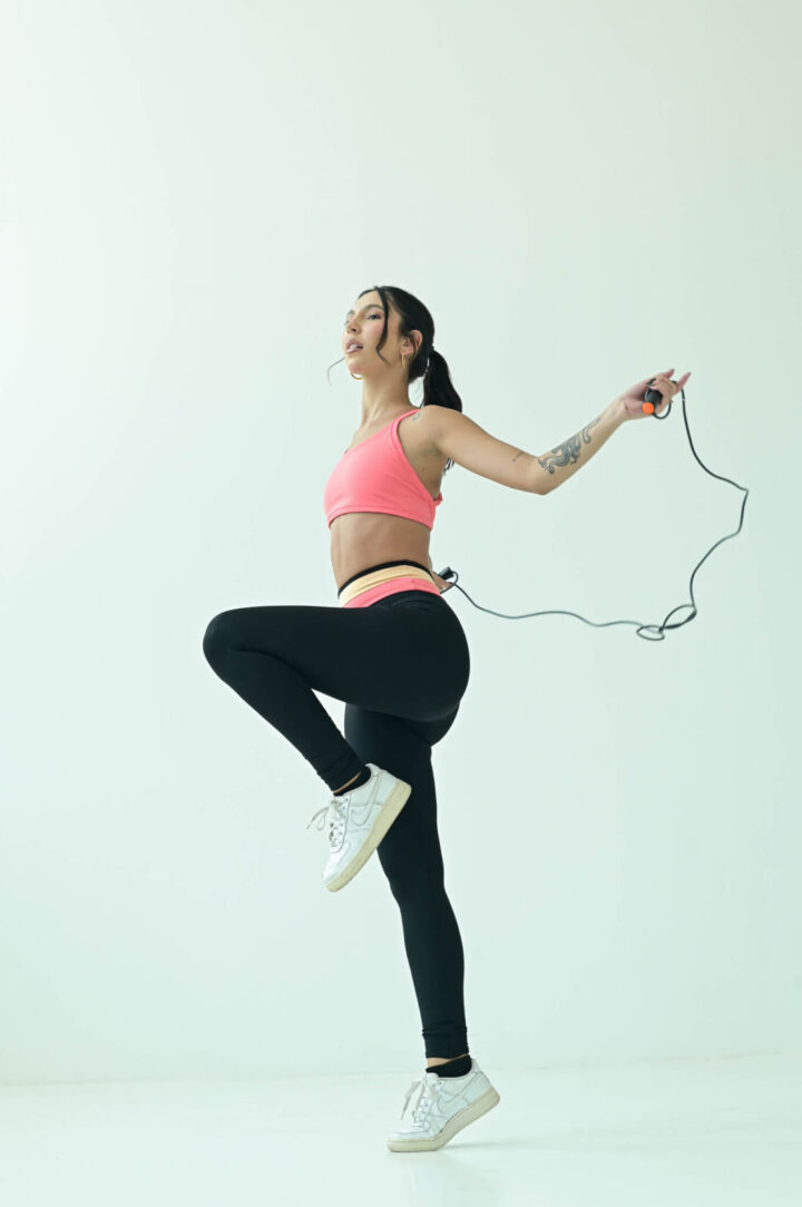 Top Fixo Faixa Coral Pink