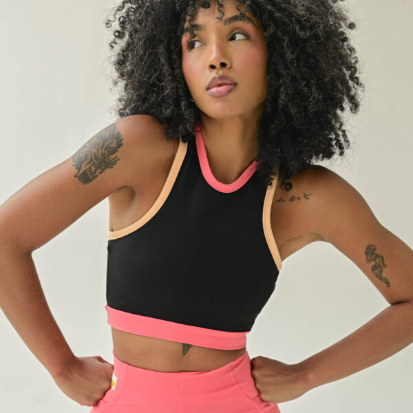 Top Nadador Stripes Preto