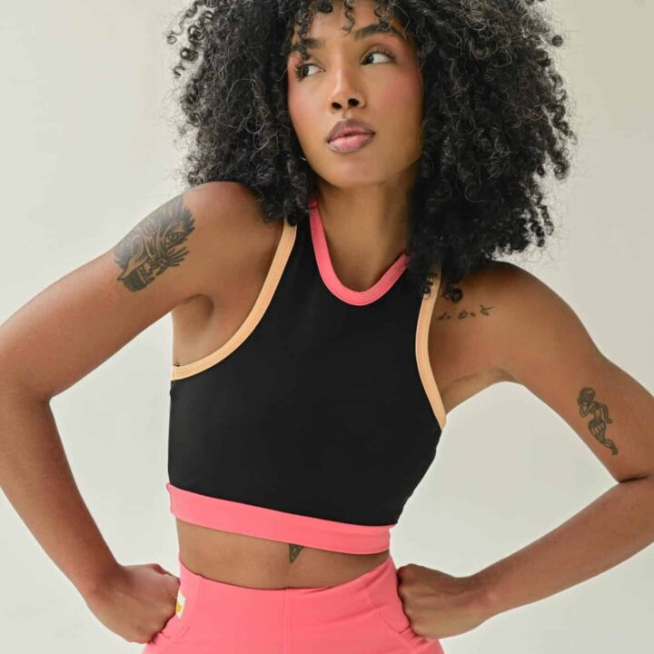 Top Nadador Stripes Preto