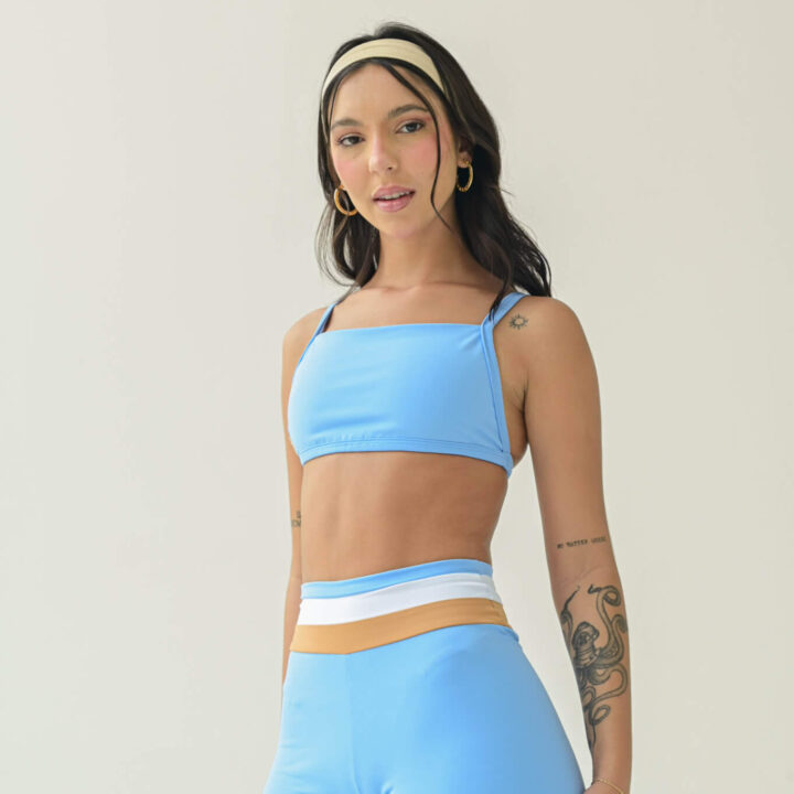 Top Fixo Faixa Azulzinho