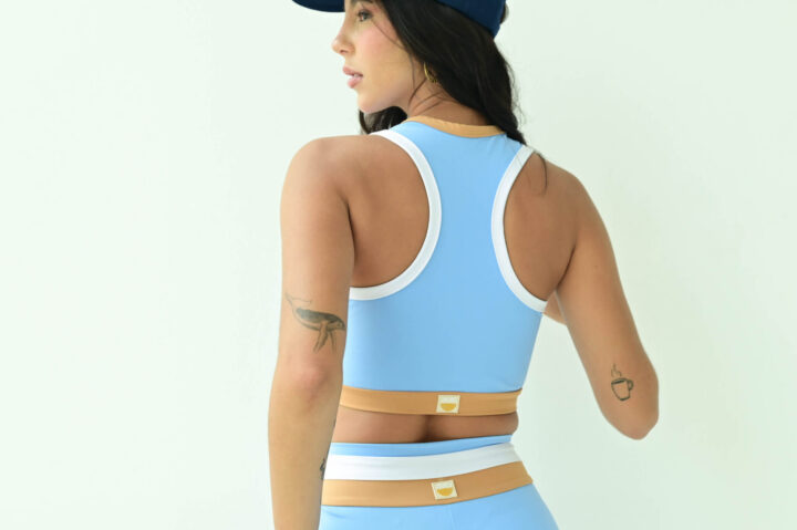 Top Nadador Stripes Azulzinho