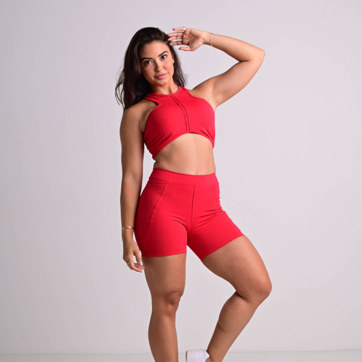 Short Marshmallow Vermelho Intenso