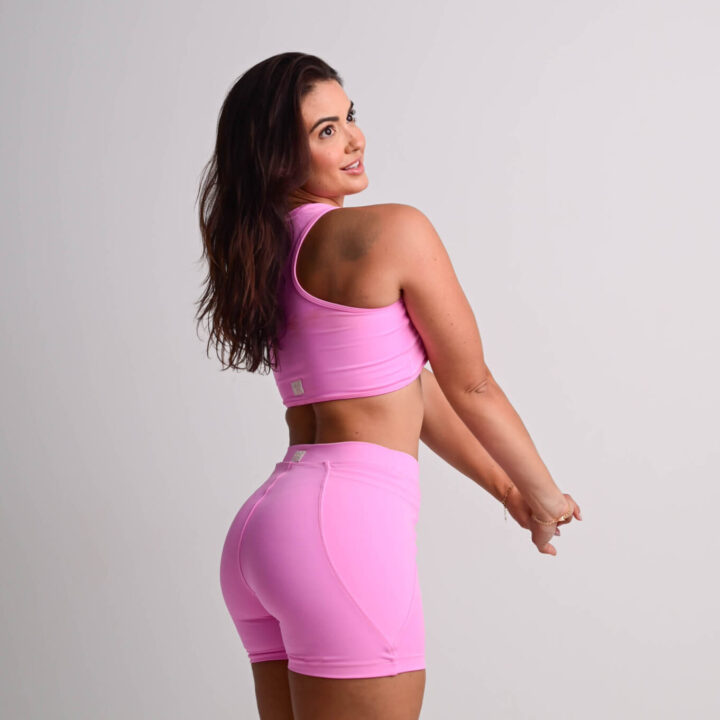 Short Marshmallow Rosa Candy