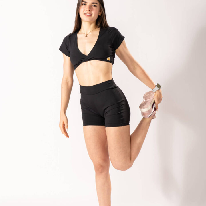 Alternative view of Top Camiseta Decote Preto