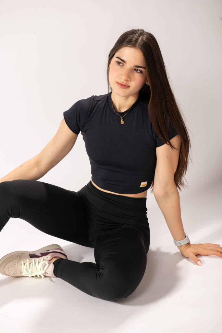 Top Cropped Gola Preto