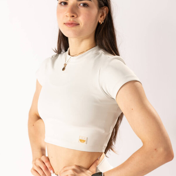 Top Cropped Gola Marfim