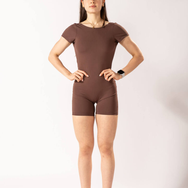 Alternative view of Macaquinho Back Manga Marrom