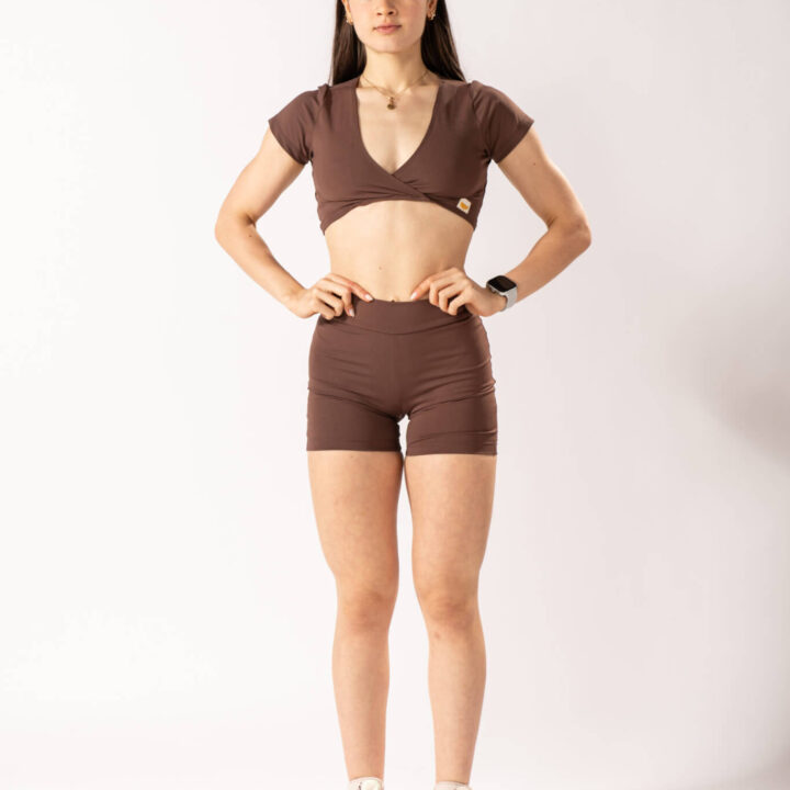 Alternative view of Top Camiseta Decote Marrom