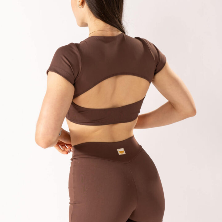 Alternative view of Top Camiseta Decote Marrom