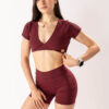 Top Camiseta Decote Rubro