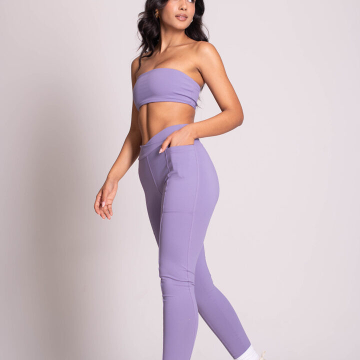 Alternative view of Legging Cross Lilac