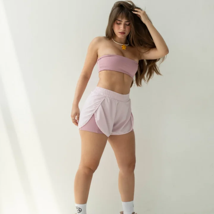 Alternative view of Short Wide Rosa Quartzo