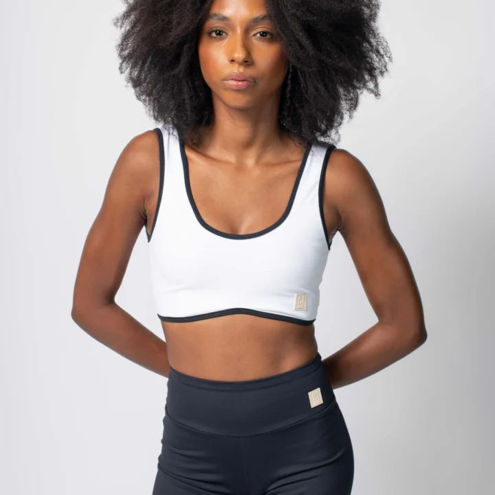 Top Amis Branco com Preto