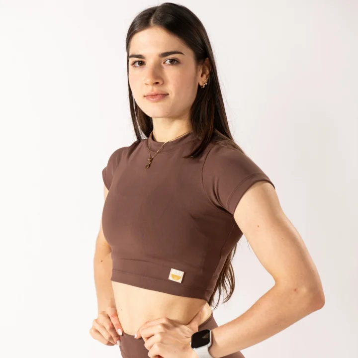 Top Cropped Gola Marrom