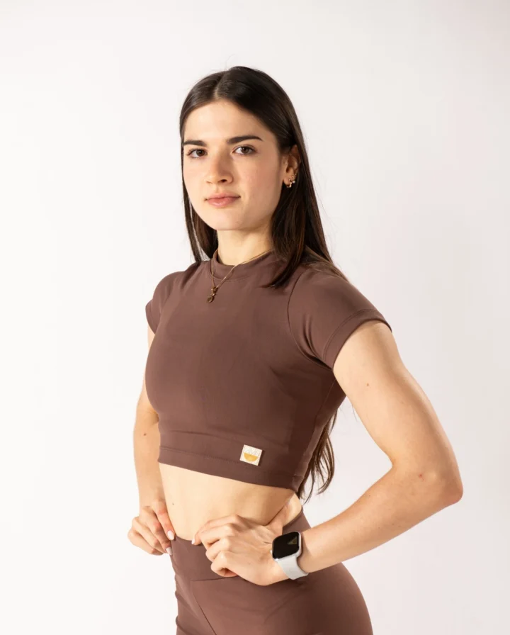 Top Cropped Gola Marrom