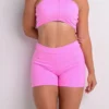 Short Marshmallow Rosa Candy