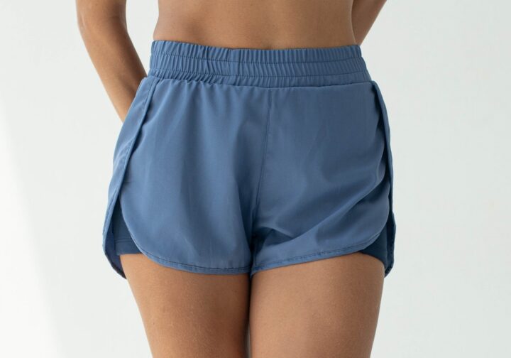 Short Wide Azul Marinho