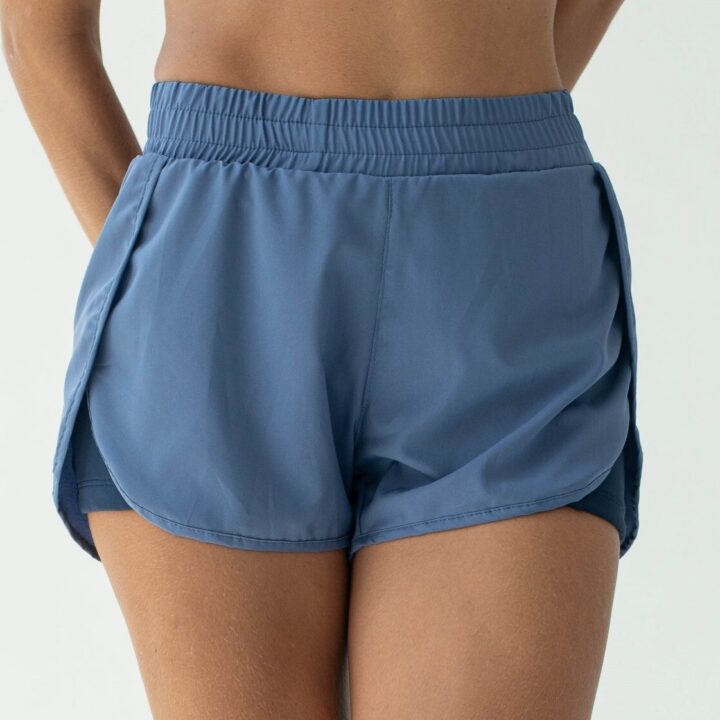 Short Wide Azul Marinho