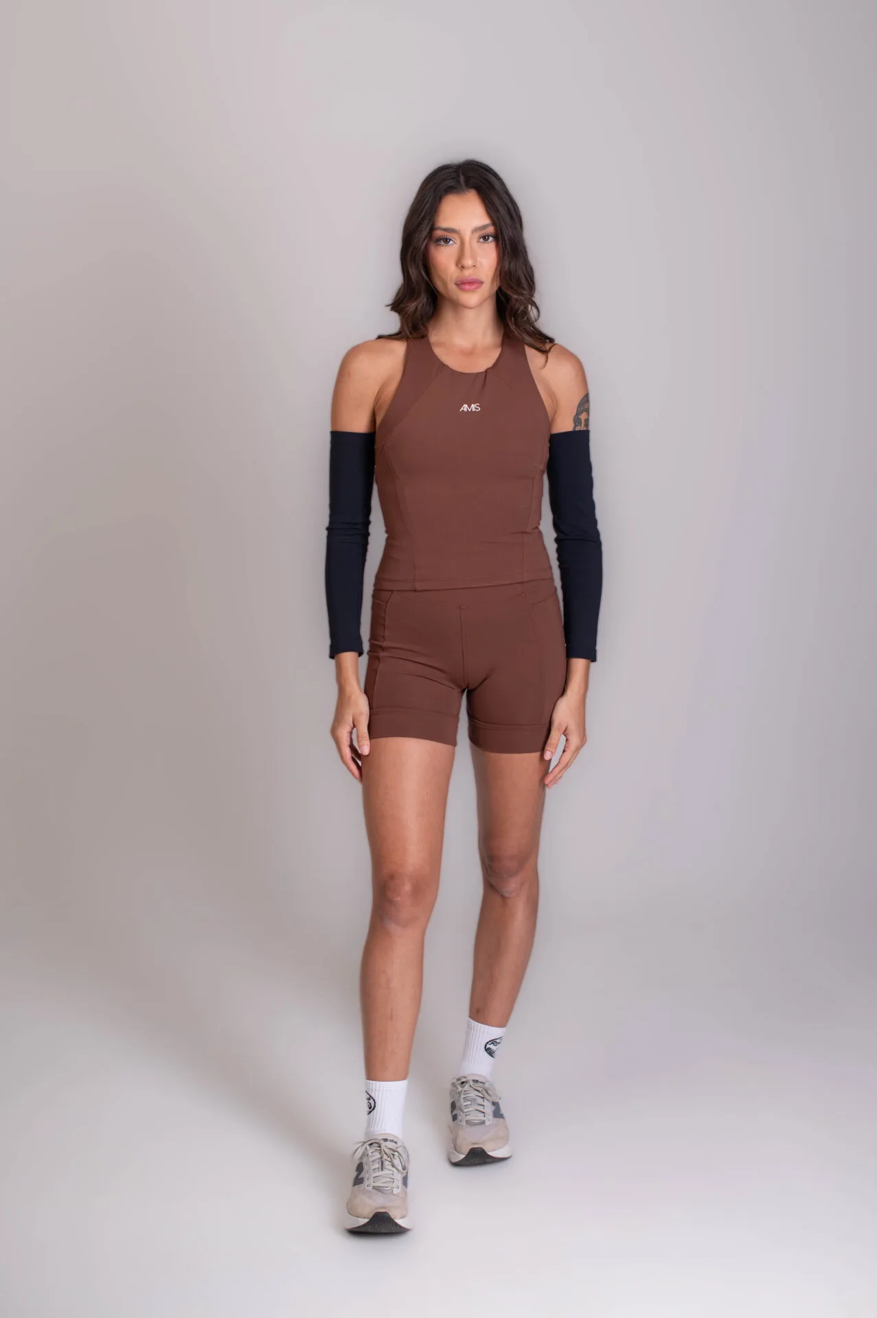 Regata Pocket Marrom Cappuccino - Imagem 7